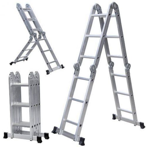 Ladder folding step  extendable climb ladder aluminium  yaheetech for sale