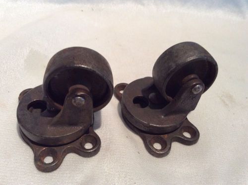 2 PAYSON  swivel casters Wheels  NO. 183 MATCHING CAST IRON 2&#034; TALL