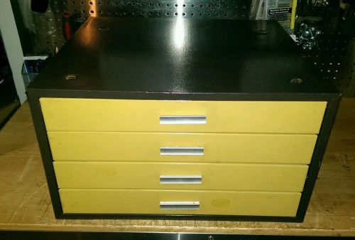 Vintage Industrial 4 Drawer Parts Cabinet