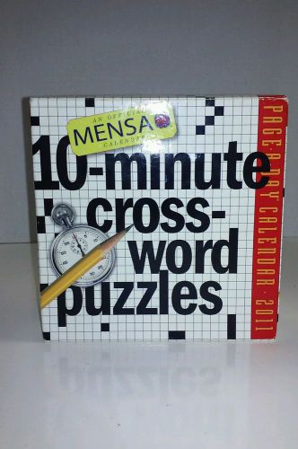 An Official Mensa 10 Minute Crossword Puzzles Page A Day Calendar 2011 NEW