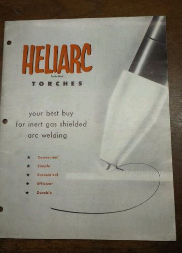 Vintage heliarc torches catalog 1950s for  arc welding linde air  union carbide for sale