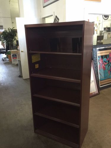 METAL BOOKCASE w/ DIVIDERS by STEELCASE OFFICE FURNITURE 65&#034;H