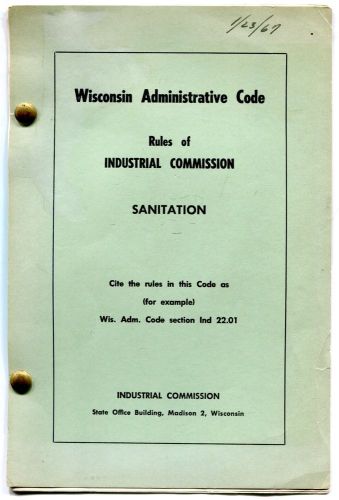 Wis. Administrative Code, Industrial Commission 1954 &amp; 1956 Books