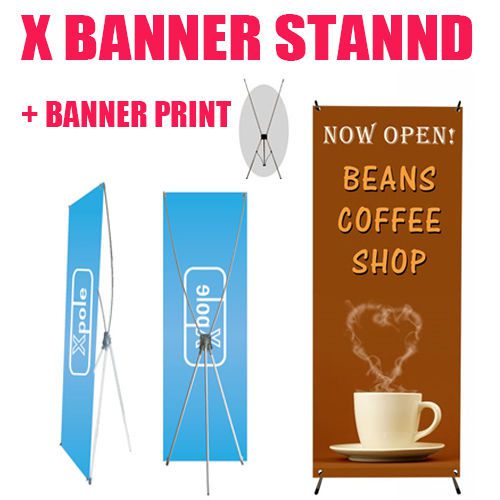 31&#034; x 71&#034; X-BANNER STAND + 31&#034; x 71&#034; CUSTOM PRINT