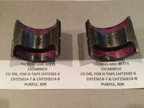 15CA80RCH Thomas and Betts T&amp;B COPPER H-TAP Die, PURPLE, 80R, USED