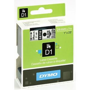 DYMO Standard D1 Self-Adhesive Polyester Tape for Label Makers, 1-inch, Black
