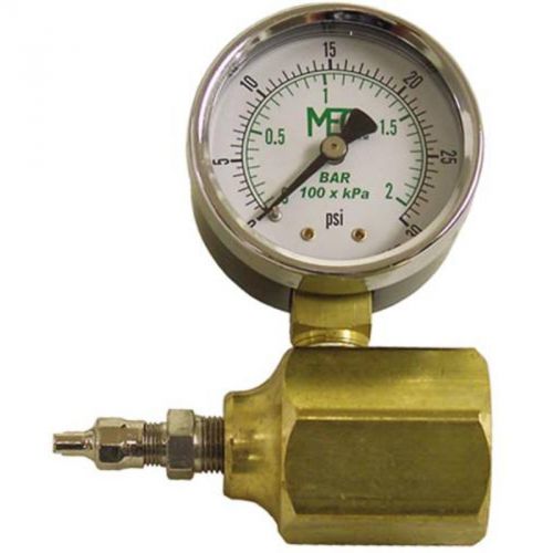 Test adapter 3/4&#034; fpt with 30 psi gauge marshall excelsior company mej610/30 for sale