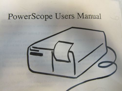 BMI PowerScope Users Manual Great Condition!!!