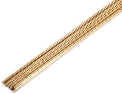 Forney 47300 Bare Brass Gas Brazing Rod, 1/8-Inch-by-18-Inch, 10-Rods