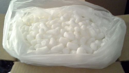 New packing peanuts 1.5 cuft biodegradable starch white static free organic for sale