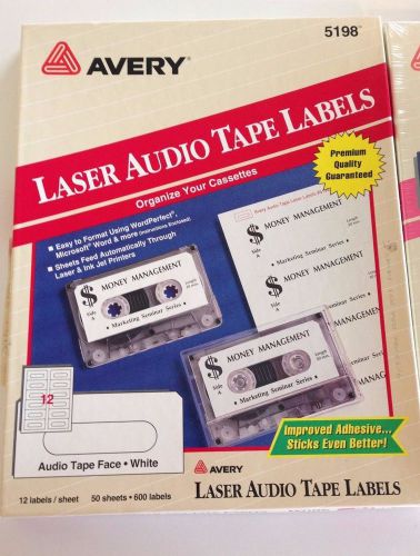 AVERY Laser Audio Tape Labels-20 pages/12 Labels per sheet