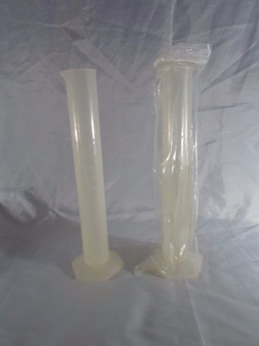 Set of 2 Graduated Cylinders Plastic 250 ML  Home School Science Lab Project