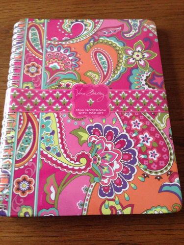 Vera Bradley Mini Notebook With Pocket - Pink Swirls
