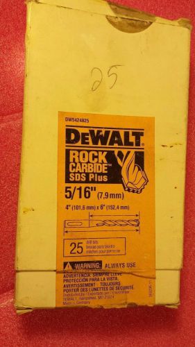 DeWalt DW5424B25 DeWalt 5/16&#034; x 4&#034; x 6&#034; Rock Carbide SDS  Hammer Bit 25Pc.