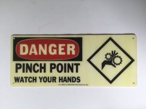 *NEW* 7 x 17  &#034;DANGER PITCH POINT &#034; SIGN  By BRADY SIGNMARK  # 69451