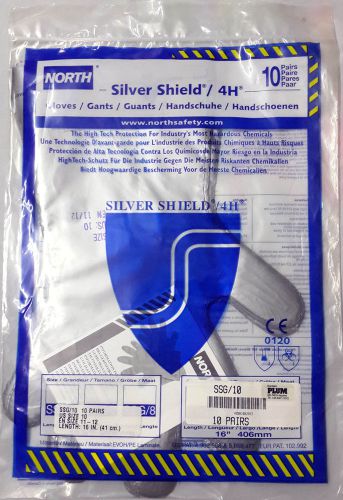 North Silver Shield /4H Gloves 16&#034; SSG/10 50 Pair *Free shipping*