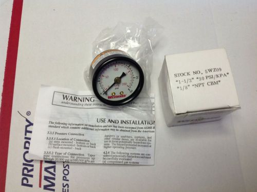 New westward pressure gauge 5wz09 30 psi/kpa 1-1/2&#034;  1/8&#034; npt cmb connector for sale