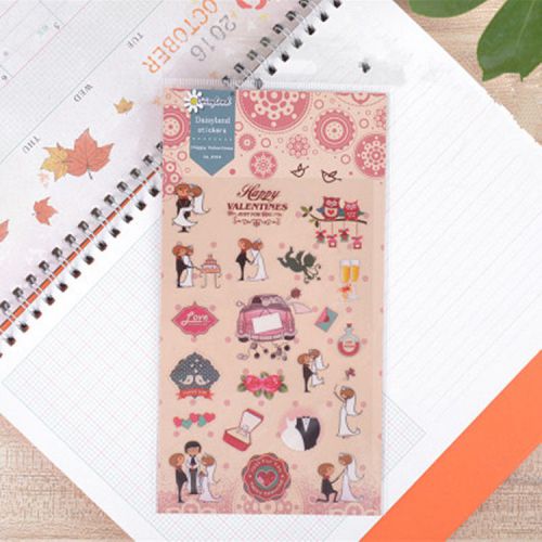 1 sheet happy valentine Filofax notebook diary Planners paper Decoration sticker