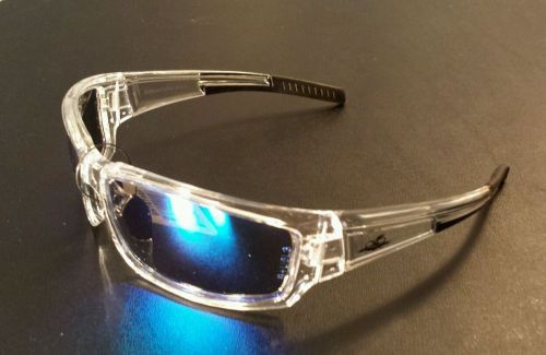 Bullhead bh1419af maki safety glasses sunglasses clear frame blue mirror z87 for sale