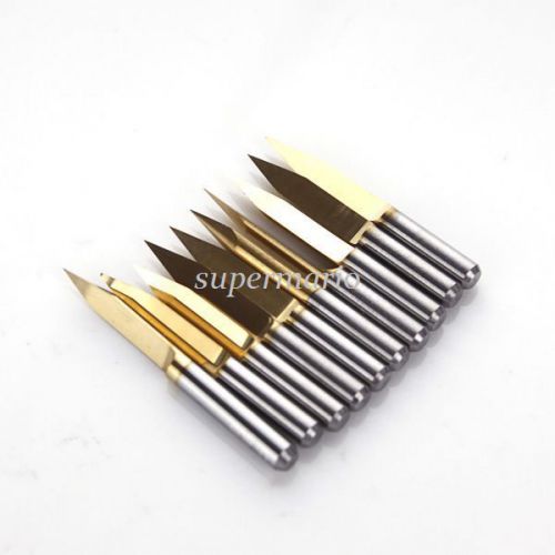 10xtitanium coated carbide pcb engraving cnc bit router tool 40 degree 0.1mm tip for sale