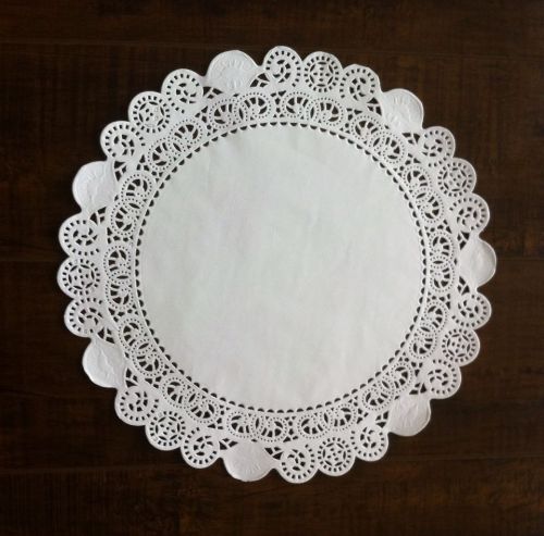 25 French Lace Round Paper Doilies 12&#034; Wedding Doilies-Party Decor-Gift Wrap