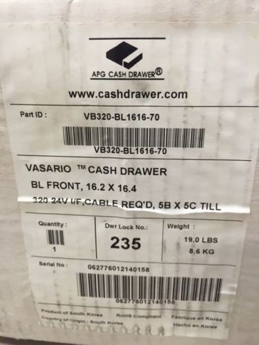 APG Cash Drawer, LLC: Black 16 x 16 Vasario Series Cash Drawer VB320-BL1616