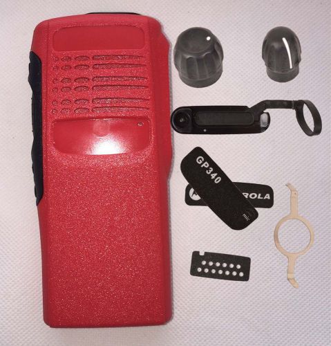 Red replacement repair case housing for motorola gp340 portable radio for sale