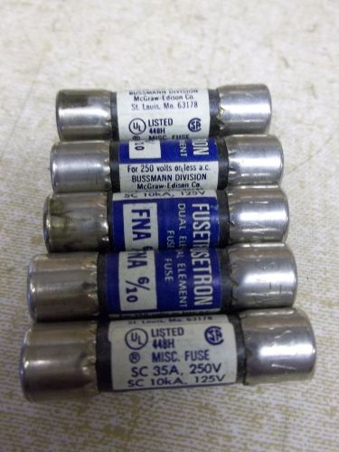 NEW Fuse Fusetron FNA 6/10, Lot of 5 *FREE SHIPPING*