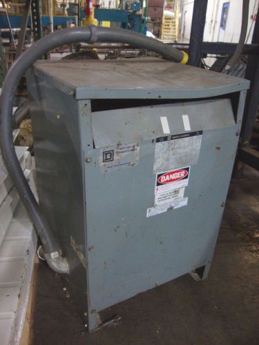 SQUARE D 37.5 KVA. SINGLE PHASE INSULATED WATCHDOG TRANSFORMER. 240 X 480 HV