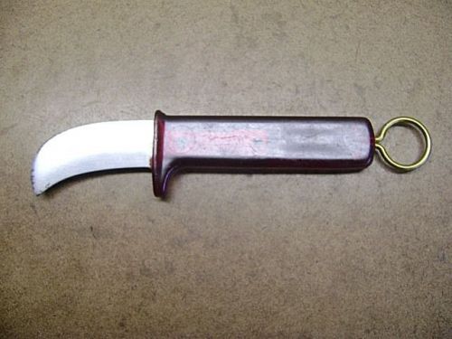 Vtg KLEIN TOOLS 1570-3 Cable/Lineman&#039;s Skinning Knife Notch &amp; Ring Hook Blade