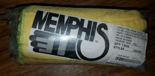 Memphis industrial work gloves size medium #9860 m 1 dozen 12 items cowhide for sale