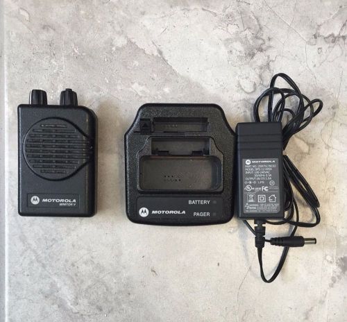Motorola Minitor V Dual CH Stored Voice Pager UHF Fire EMT