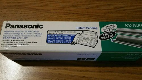NOS genuine Panasonic KX-FA55 replacement film for fax machines 2-pack