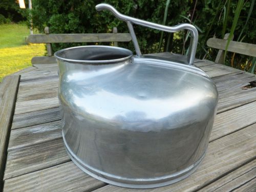 Vintage dairy farmers stainless steel 5 gal milker base pail can w handle for sale