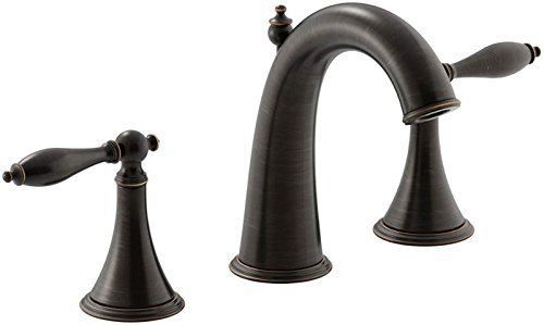 Kohler K-310-4M-2BZ Finial Traditional Widespread Lavatory Faucet oil rubbed