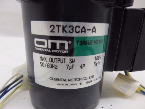 Oriental Motor 2TK3CA-A Torque Motor Max Output 3 Watt 100 Volt 50/60 Hz D6