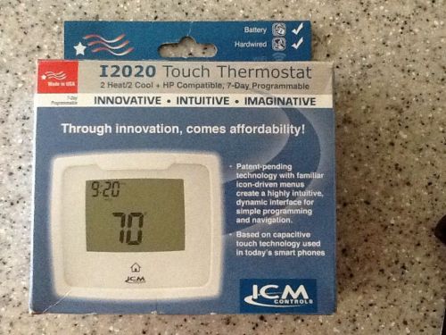 ICM I2020 Thermostat, Touch Screen, Stage 2 Heat/2Cool + HP Compatible!