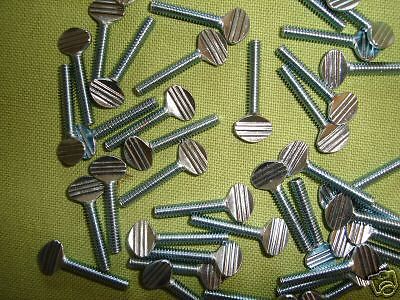 Lot of 100 6/32 thread 3/4 inch long &#034;new&#034; zinc thumb screws silver coated metal for sale