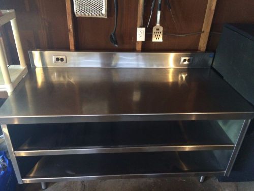 Delfield Stainless Steel Heavy Duty Prep Table 2 Electrical Outlets V16166-32