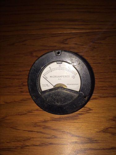 Vintage Steampunk Microamperes gauge meter Tested