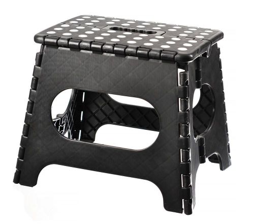 Superior Folding Step Stool with Dots 11 Inch Black Black New USA Shipper !