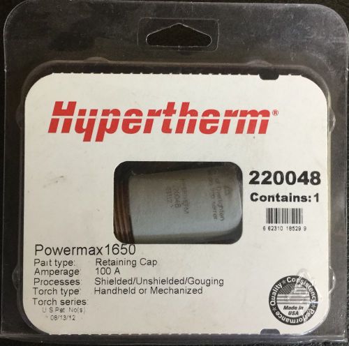 (1 ) 220048 hypertherm retaining cap 100a powermax 1650 #1326 for sale