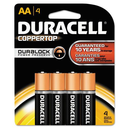 Duracell coppertop alkaline batteries with duralock power preserve technology for sale