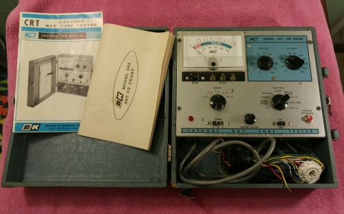 Vintage B&amp;K Model 465 CRT Tube Tester w/paperwork and manual cathode ray