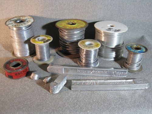 Solder lead based 15.07 lbs assorted rolls/ bars weights and blends for sale