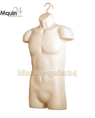 MALE MANNEQUIN BODY FORM (for Size Small to Medium / FLESH) + Hanging Hook P88F
