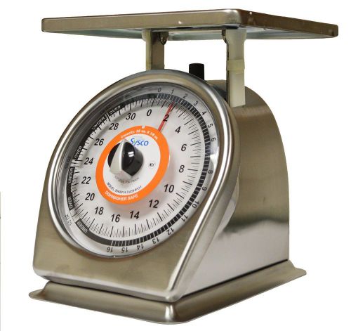 Sysco Commercial Mechanical Scale Stainless 9&#034;, 32oz x 1/8 oz #8068914