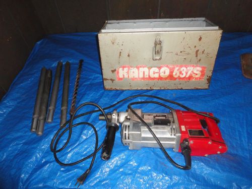 USED KANGO 637S  ROTARY HAMMER DRILL WITH CASE AND FIVE BITS