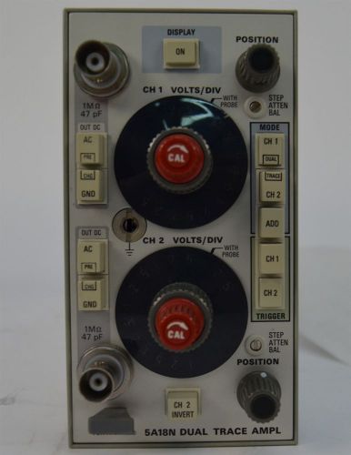 Tektronix 5A18N Dual Trace Amplifier Plug In Module Amp