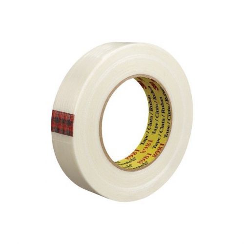 &#034;3M 8981 Strapping Tape, 1 1/2&#034;&#034; x 60 yds., White, 12/Case&#034;